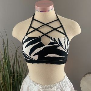 Aerie Hi-Neck Lightly Padded Swim Top - Size L